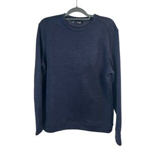 Under Armour golf mens blue striped pullover‎ crewneck sweatshirt size large